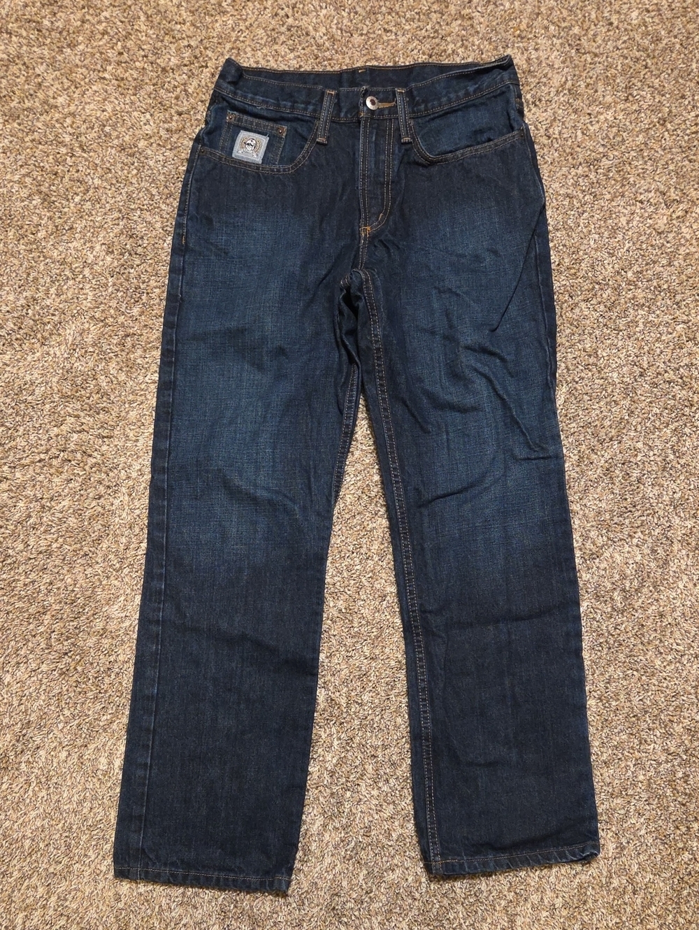 CINCH Men's Silver Label Dark Wash Slim Straight Jeans Dark Stone